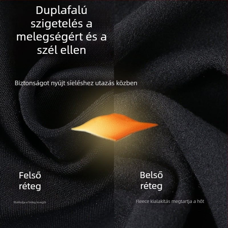Kerékpáros maszk fleece arcvédővel és szélvédett kapucnival – Spandex/Lycra anyag, Soriwai márka, uniszex, testreszabható