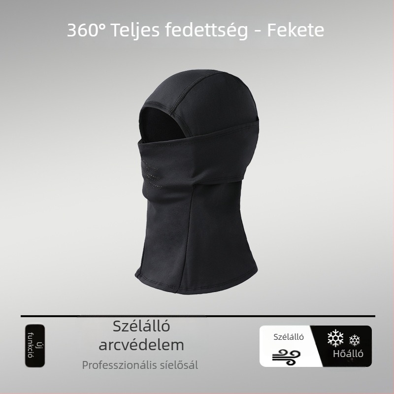 Kerékpáros maszk fleece arcvédővel és szélvédett kapucnival – Spandex/Lycra anyag, Soriwai márka, uniszex, testreszabható