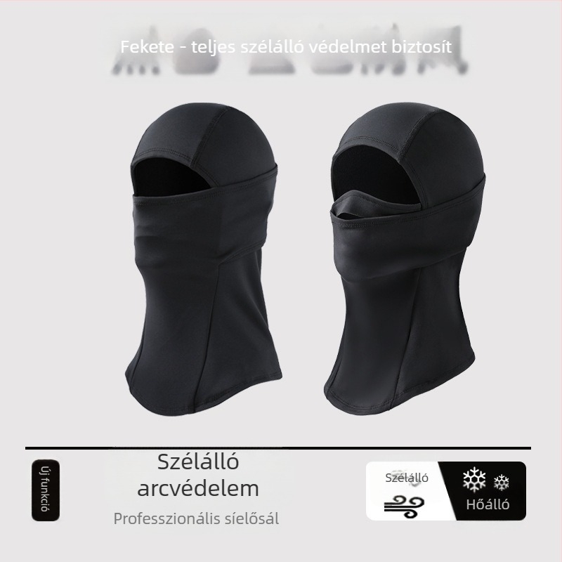Kerékpáros maszk fleece arcvédővel és szélvédett kapucnival – Spandex/Lycra anyag, Soriwai márka, uniszex, testreszabható