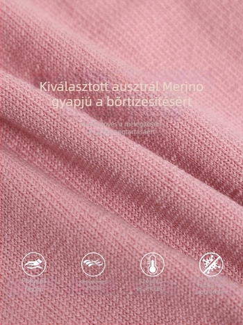 Uniszex Merino gyapjú kötött sapka, kültéri túrázáshoz és kerékpározáshoz, fülvédővel