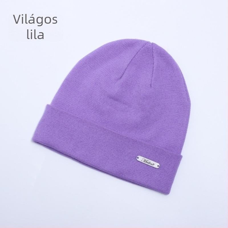 Uniszex Merino gyapjú kötött sapka, kültéri túrázáshoz és kerékpározáshoz, fülvédővel