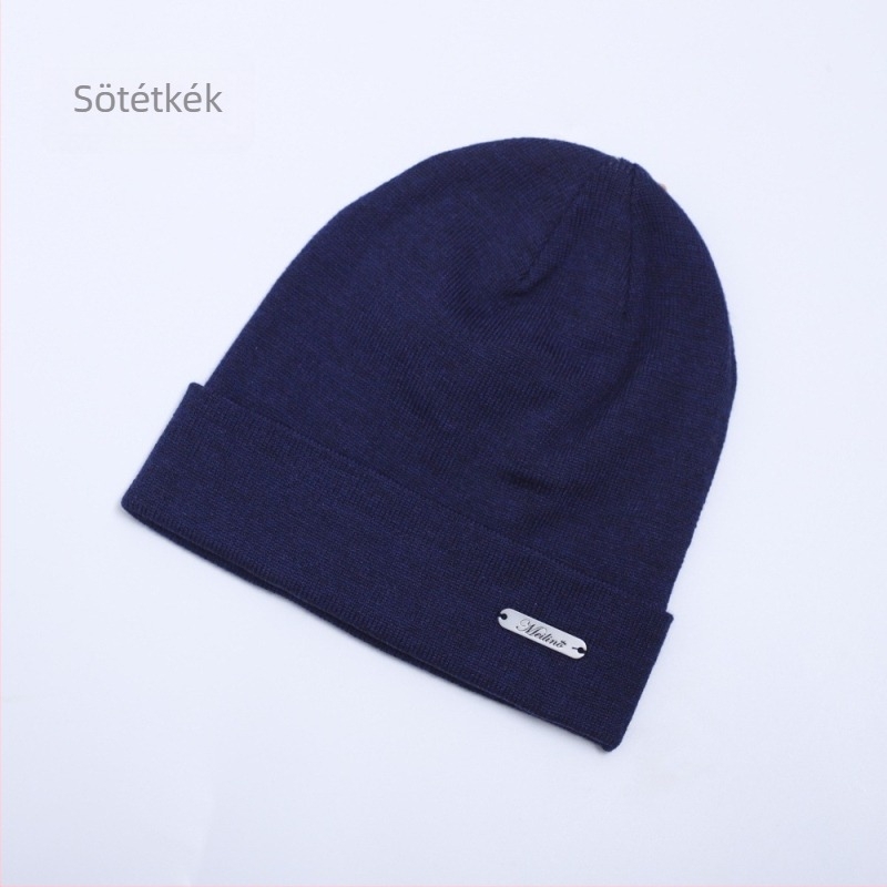 Uniszex Merino gyapjú kötött sapka, kültéri túrázáshoz és kerékpározáshoz, fülvédővel