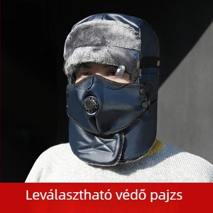 Elektronikus motorkerékpárhoz való arcvédő maszk meleg kapucnival és arcvédővel (Nylon anyag, márka nabaoduo, uniszex, szélálló, hőszigetelés)