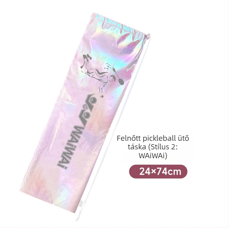 Badminton/tenisz ütő táska diagonális vállpánttal, vízálló, nagy kapacitású, poliészter anyag