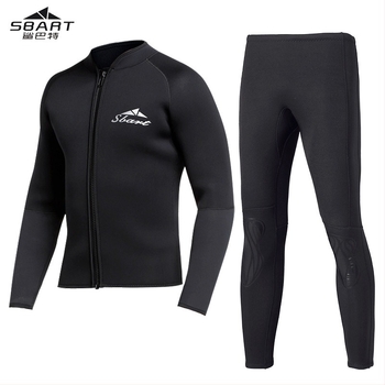 SBart 1.5mm osztott búvárruha, hosszú ujjú, melegen tart, 90% neoprén + 10% nylon, teljes búvárruha férfiaknak, búvárkodás és úszás