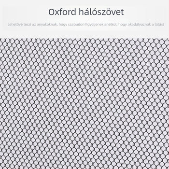 Beltéri bababiztonsági kerítés védő vászonanyagból, padlóra vagy ágyba használható, kúszást támogató