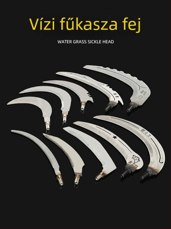 Vas fej fű és vízi gyomnövények vágásához, 8 mm-es csavaros csatlakozással, kompatibilis a hálónyéllel