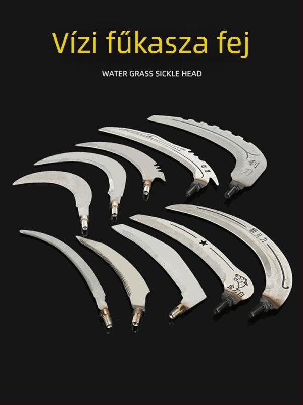 Vas fej fű és vízi gyomnövények vágásához, 8 mm-es csavaros csatlakozással, kompatibilis a hálónyéllel