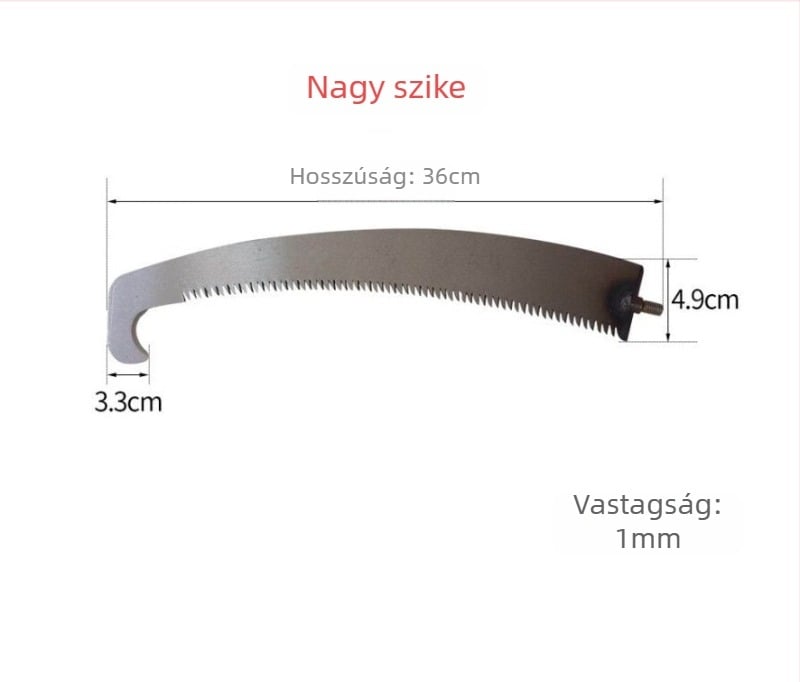 Rozsdamentes acél – vízi növényekhez készült eszköz: sarló vízi növényekhez, halász gereblye, horogfej, ágvágó fűrész, hálóbot kiegészítők