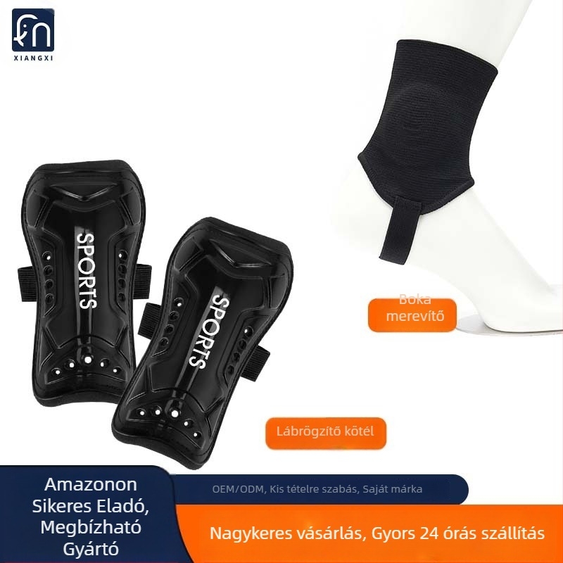 Sípcsontvédő készlet pántokkal, PU anyag, Termékszám HTB02+HTB34, Elephant Series, Foci