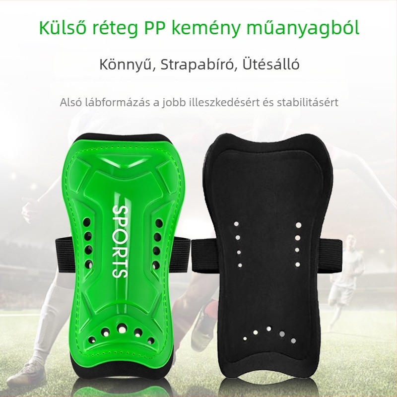 Sípcsontvédő készlet pántokkal, PU anyag, Termékszám HTB02+HTB34, Elephant Series, Foci