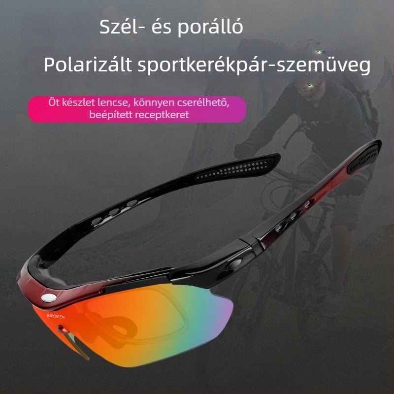Strength Merchants polarizált kerékpáros szemüveg, YJ04, kompatibilis dioptriás lencsékkel, levehető szárak, mérnöki gyanta