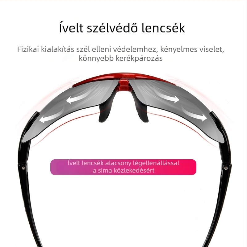 Strength Merchants polarizált kerékpáros szemüveg, YJ04, kompatibilis dioptriás lencsékkel, levehető szárak, mérnöki gyanta