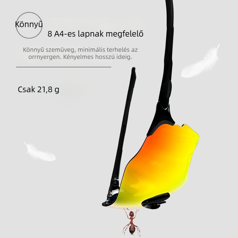 LP5001 polarizált kerékpáros szemüveg, uniszex, TR90 keret, cserélhető lencsék, állítható orrnyereg