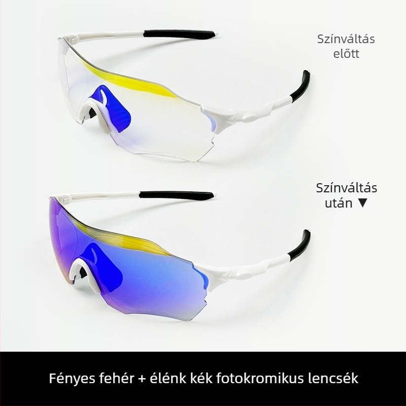 LP5001 polarizált kerékpáros szemüveg, uniszex, TR90 keret, cserélhető lencsék, állítható orrnyereg