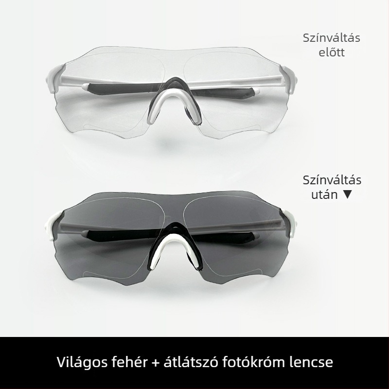 LP5001 polarizált kerékpáros szemüveg, uniszex, TR90 keret, cserélhető lencsék, állítható orrnyereg