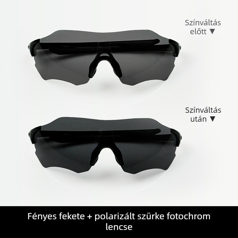 LP5001 polarizált kerékpáros szemüveg, uniszex, TR90 keret, cserélhető lencsék, állítható orrnyereg