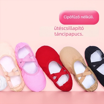 Női tánccipő – vászon felsőrész, műbőr talp, kerek orr, egyensúlyfunkció, táncmozgás