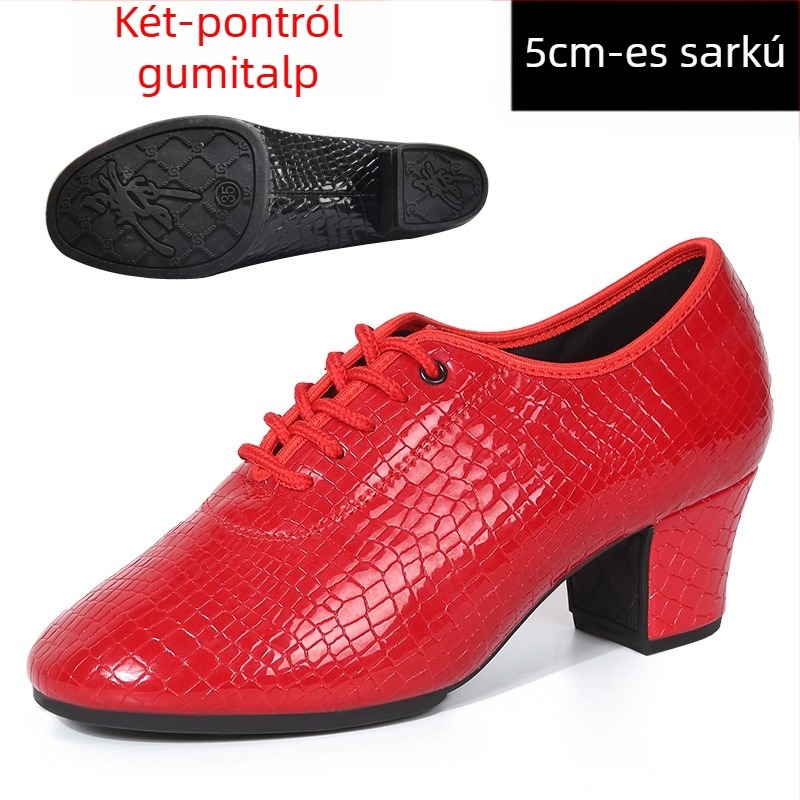 Női tánccipő - puha talppal edzőcipő, lélegző és könnyű; latin, balett és modern táncra; felsőrész: szintetikus bőr; talp: gumi