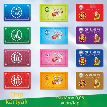 Mahjong terem chipek, 200 db dobozban, anyag: Egyéb, testreszabható