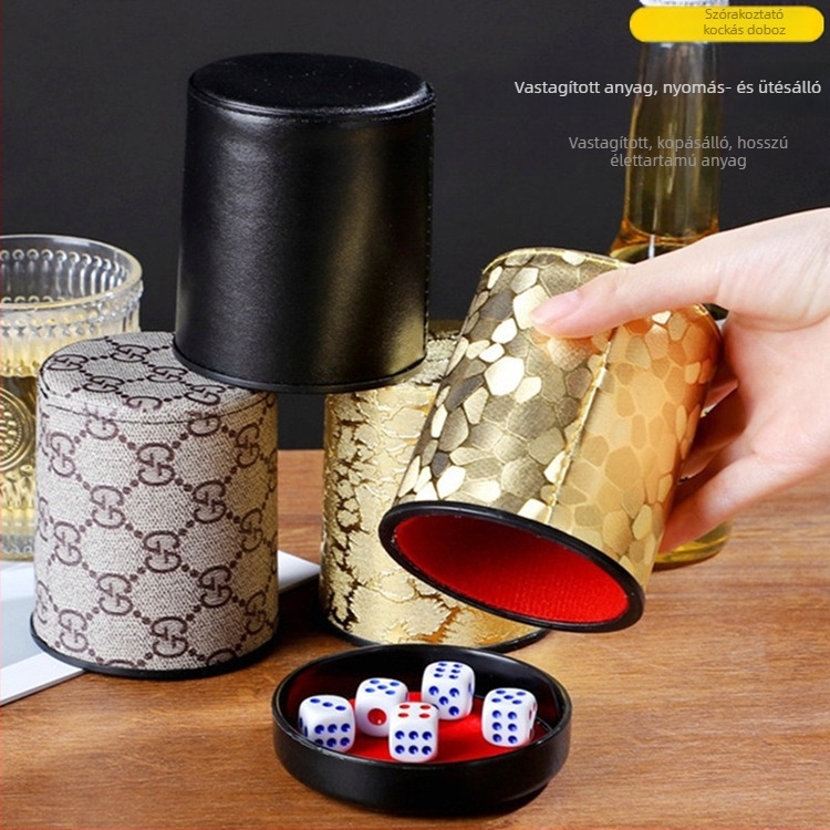 Runwei ABS kocka pohár készlet zajcsökkentővel, vastagabb keverő pohárral, tartalmazza a dobókockákat