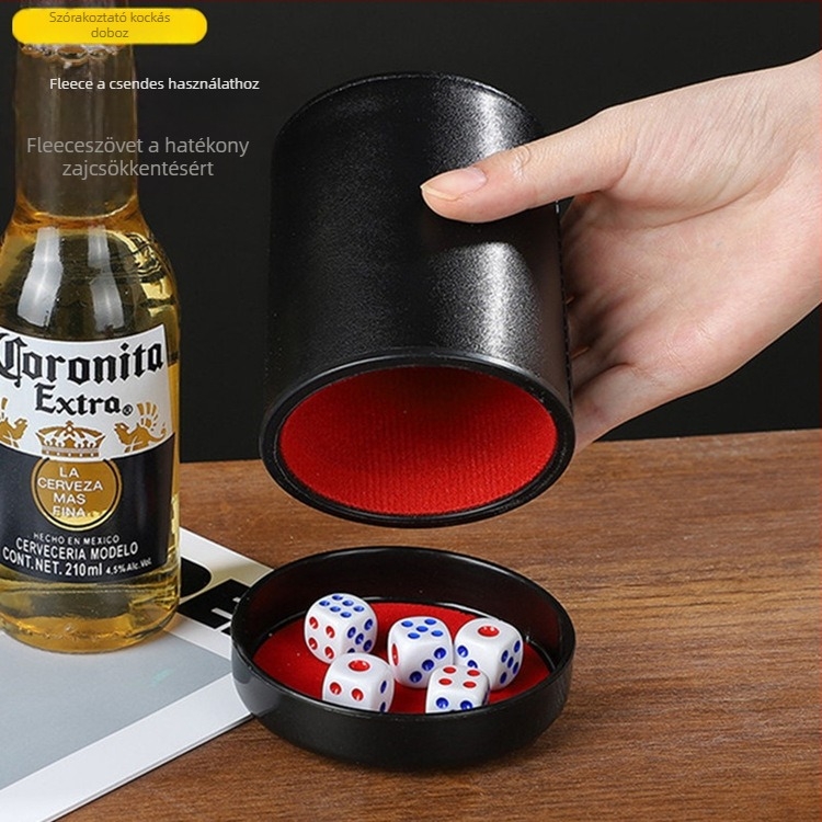 Runwei ABS kocka pohár készlet zajcsökkentővel, vastagabb keverő pohárral, tartalmazza a dobókockákat