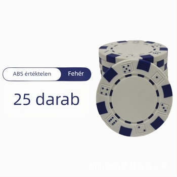 Texas Hold'em üres zsetonok, névérték nélküli, ABS anyagból, 25 darabos készlet