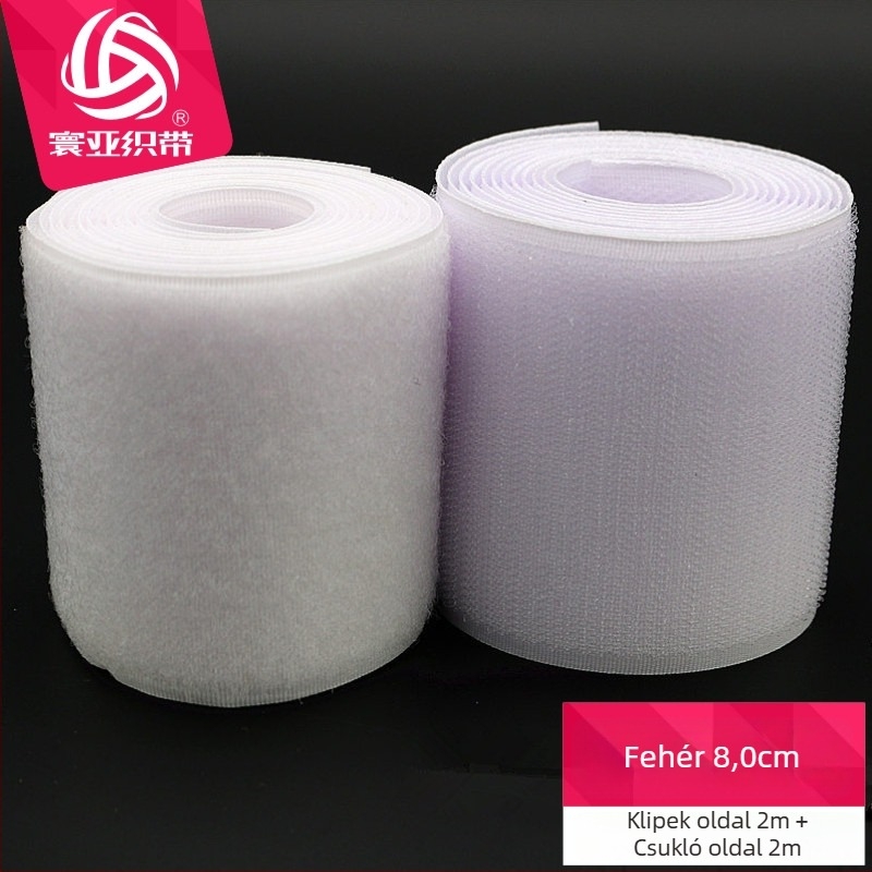 Sífedő Velcro zárással és öntapadó szalaggal, poliészter-nylon keverék