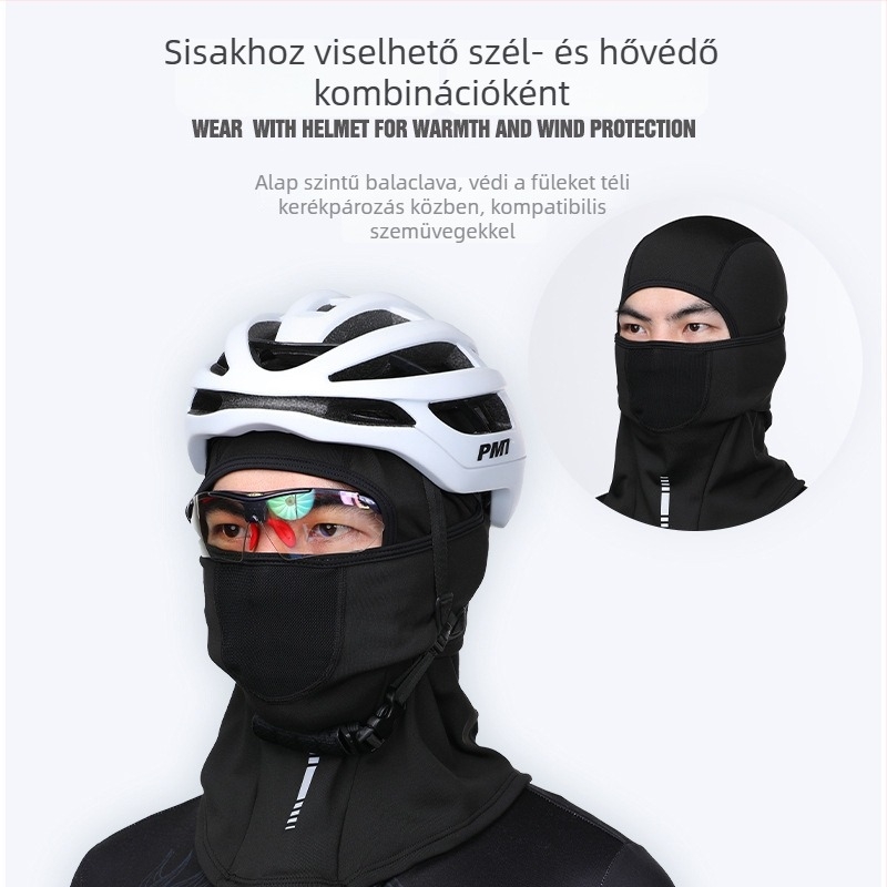 XINTOWN Balaklava, poliészter, fleece-belés, szélálló kerékpáros maszk