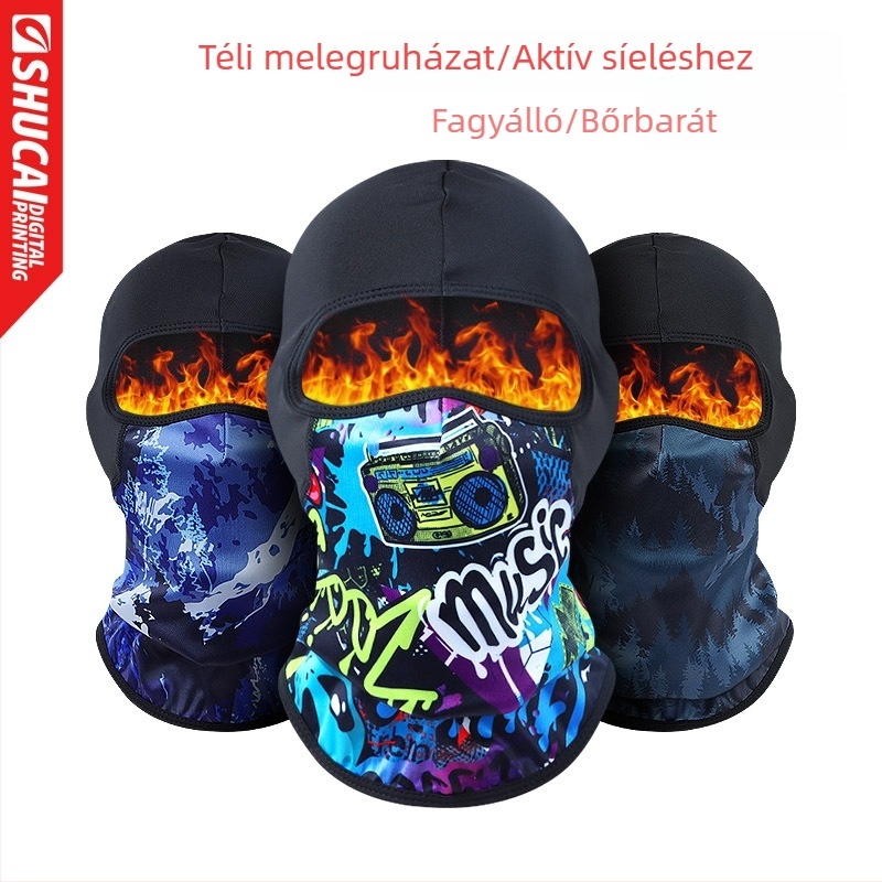 Kerékpáros maszk balaklava bélés – szélálló és hidegálló, poliészter, uniszex, raktáron, hivatalos magánmárka
