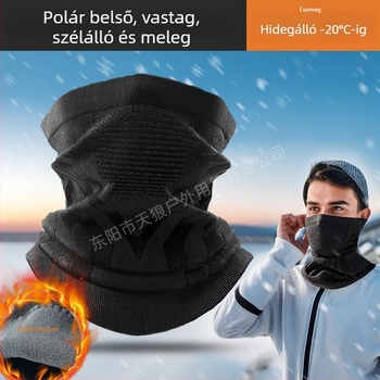 Kerékpározáshoz nyakmelegítő, vastag kötött anyag, téli meleg, uniszex, Sirius