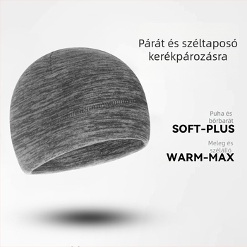 Uniszex sportsapka, kationikus fleece, csíkos minta, kontrasztos dizájn, kerékpár- és futásra