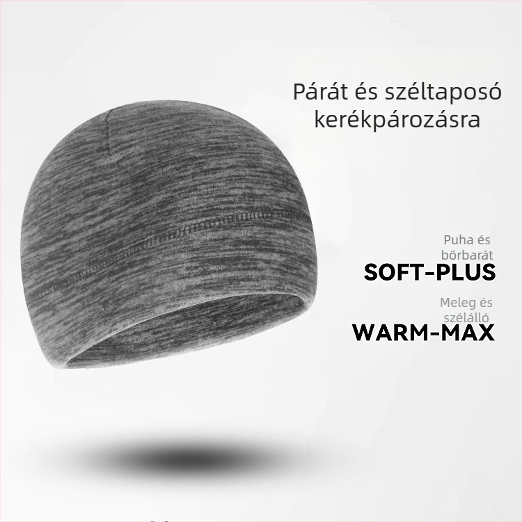 Uniszex sportsapka, kationikus fleece, csíkos minta, kontrasztos dizájn, kerékpár- és futásra