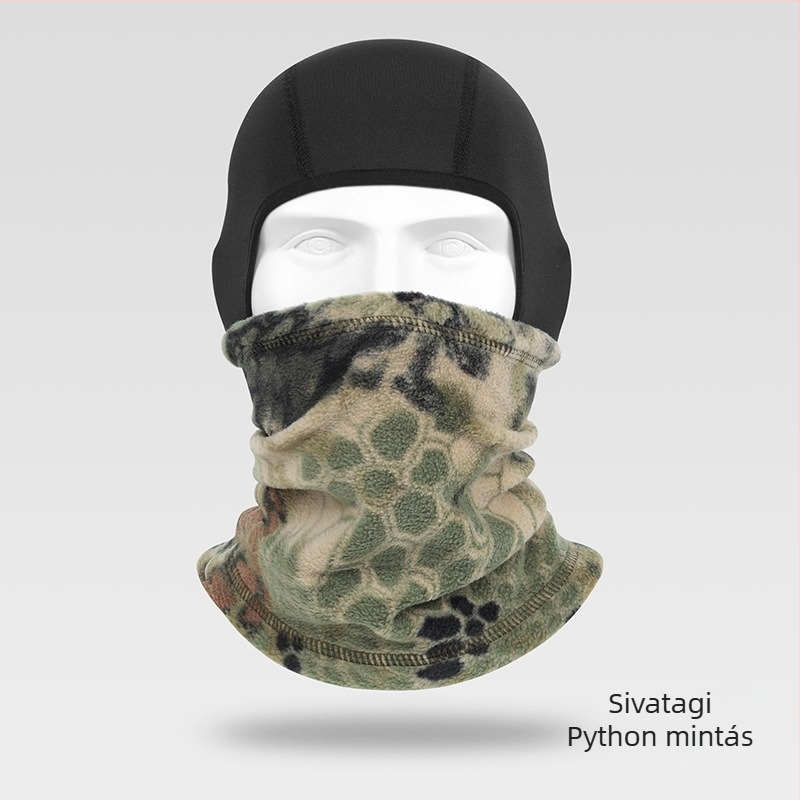 Kerékpáros maszk polár fleece-sel, téli meleg fejfedő kerékpározáshoz és síeléshez, poliészter, márka Ruidong, uniszex, szélálló