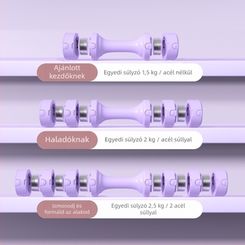 Állítható súlyú kézi súlyzók otthoni edzéshez, kompaktak, levehetőek, ABS kivitel