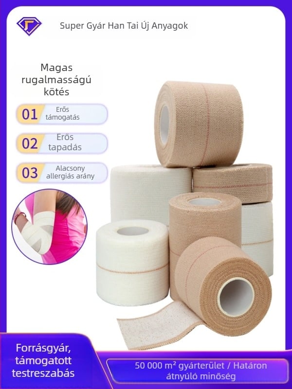 Egyoldalas ragasztó vastag rugalmas bandázs a boka, csukló és térd támogatására – pamut sporttapasz, felnőtteknek, súlyemelés, küzdősportok, fitnesz (Kombinált védőfelszerelés)