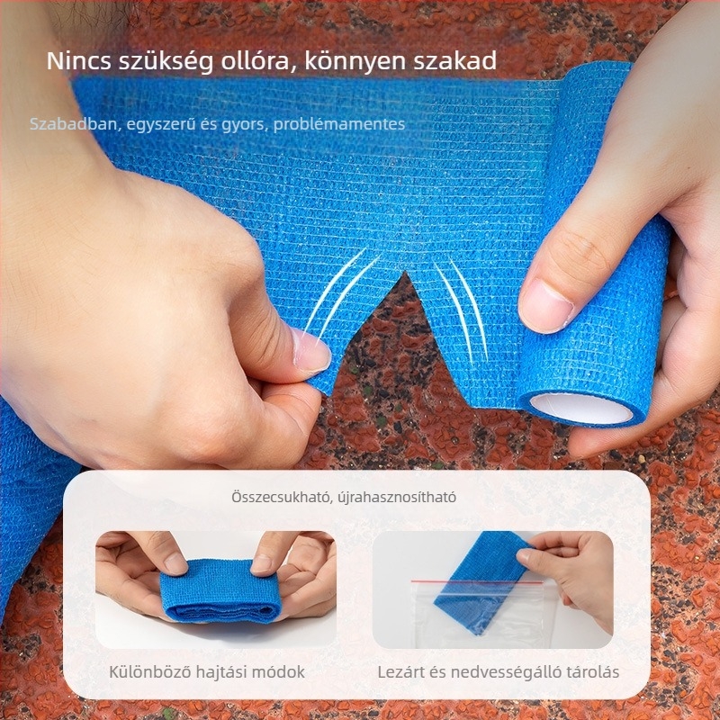 Futballhoz való bokatartó kötszer — rugalmas, öntapadós géz, latex (boka; futball; latex; rugalmas)