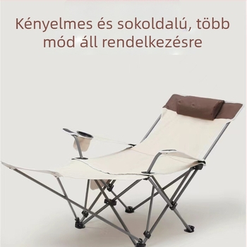 Kemping összecsukható ágy – kültéri hordozható, vasváz, Oxford szövet felület, teherbírás 200 kg