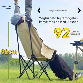 Kültéri összecsukható Moon szék, hordozható, állítható relaxfotel, Oxford anyag