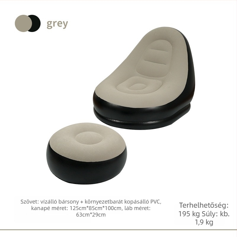 Felfújható kanapé fotel kempingezéshez - hordozható, bolyhos felület, 1.9 kg, teherbírás 195 kg, márka CHANDUG/XANODOGI