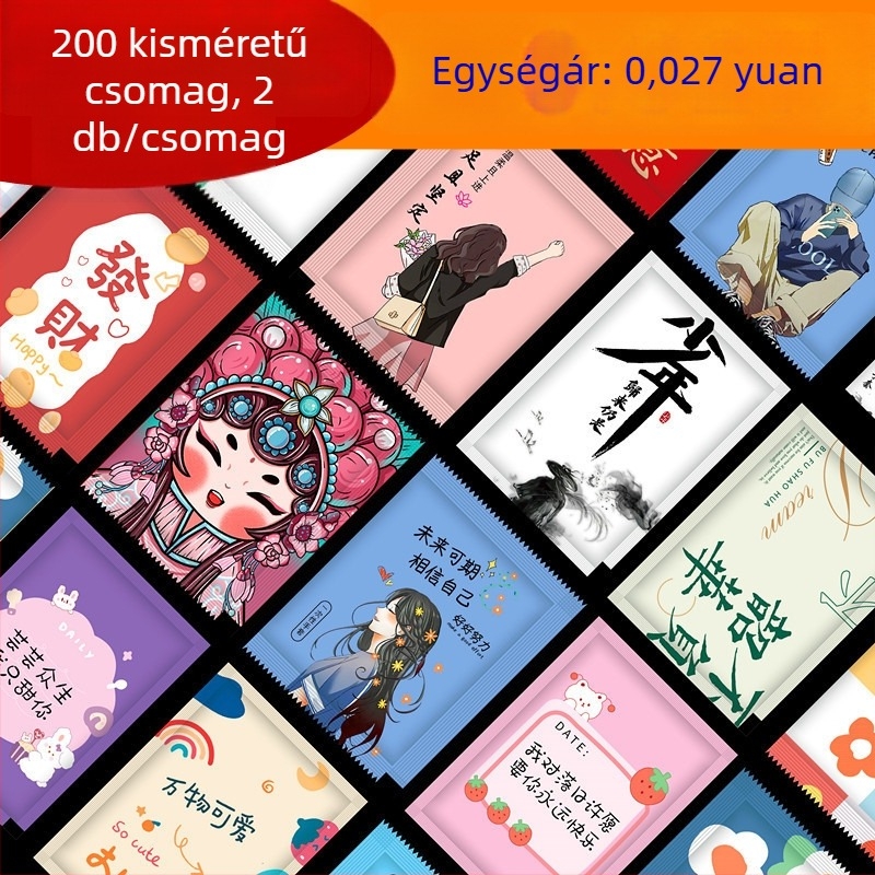 Egyszer használatos kesztyű logónyomással, egyedi csomagolásban, vastagított, cateringhez és homár kiszállításához, műanyag PE, átlátszó, élelmiszer-minőség