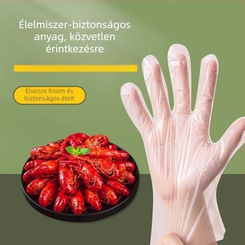 Gyermekek számára egyszer használatos kesztyűk, TPE, élelmiszer-minőségű, dobozos, csúszásmentes, 0,05–0,1 mm vastagság