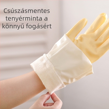 PVC háztartási kesztyűk, vastagított, egyszínű, márka Comfortable