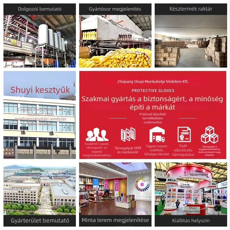 PVC háztartási kesztyűk, vastagított, egyszínű, márka Comfortable