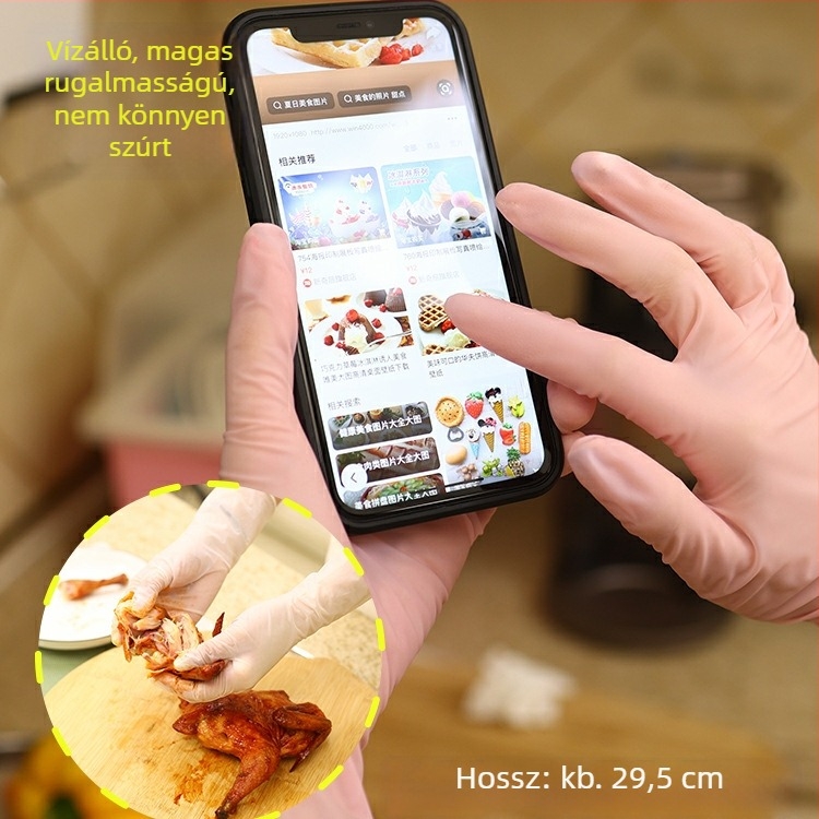 Green Doctor nitril vastagított egyszer használatos háztartási kesztyű nőknek