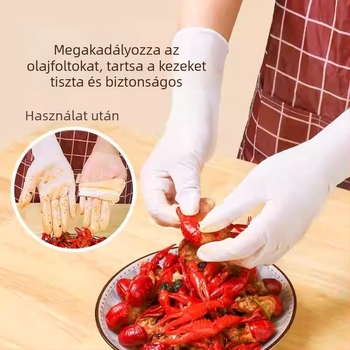 Dongfanghong Egyszer használatos nitril háztartási kesztyűk – mosogatáshoz, közepes vastagságú, tartós tisztításhoz (Brand: Dongfanghong; Material: Nitrile; Use: Dishwashing/Household; Thickness: Regular)