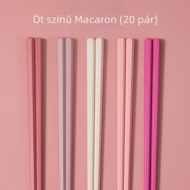 Ötvözetből készült evőpálcikák, japán stílusú, magas hőmérséklet-álló, penészmentes, 5 pár