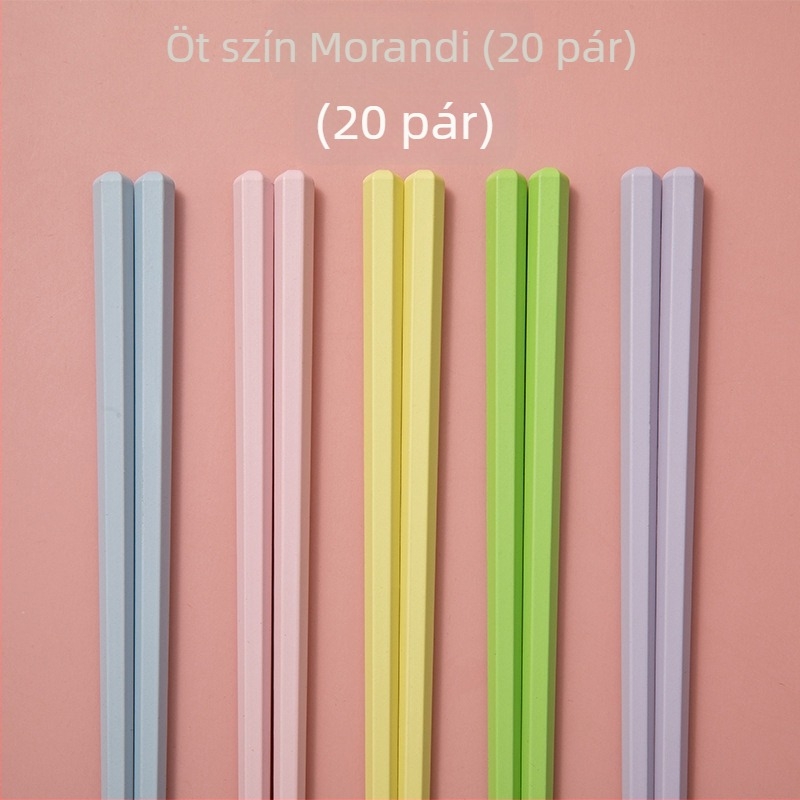 Ötvözetből készült evőpálcikák, japán stílusú, magas hőmérséklet-álló, penészmentes, 5 pár