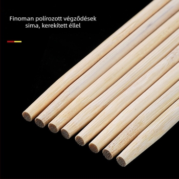 Egyszer használatos bambusz evőpálcikák, egyenként csomagolva, kereskedelmi vendéglátásra, 50 pár/csomag, mikrohullámú sütőben nem használható, biológiailag lebomló