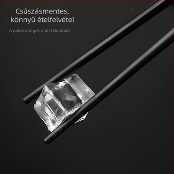 Ötvözetes evőpálcikák készlet, 10 pár, csúszásmentes, sterilizálható, gépi polírozott felület, szállodák és otthoni használatra